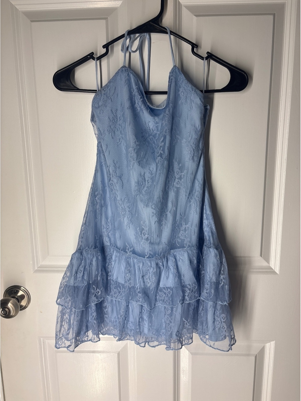 Y2K More to Come Revolve Small Floral Coquette Boho Fairy Lace Mini Halter Dress